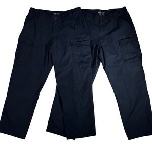 Lot of 2 5.11 Tactical TDU Cargo Pants Mens Large Short 28" Blue Ripstop 74280